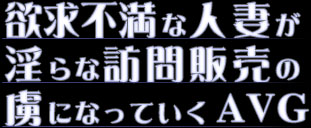 欲求不満な人妻が淫らな訪問販売の虜になっていくAVG